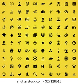 science 100 icons universal set for web and mobile