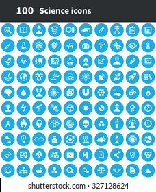 science 100 icons universal set for web and mobile
