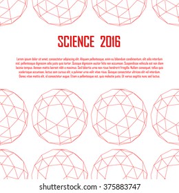 Science 2016. Poster for your presentation. Platonic with red lines, text and date. 