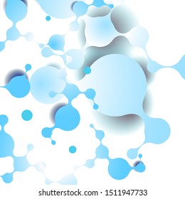 Science abstract background with molecular structure. Vector illustration.