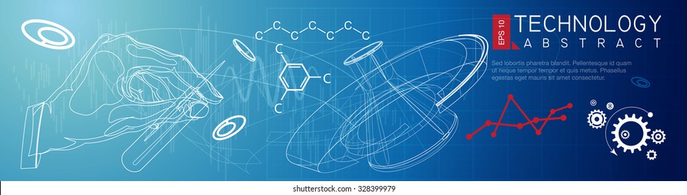 Science Abstract Banner - Illustration