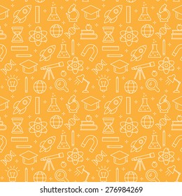 Science abstract pattern, outline style