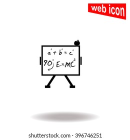 Science with apple. Universal icon to use in web and mobile UI