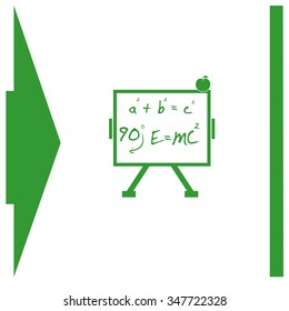 Science with apple vector icon.