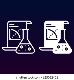 Science Application line and solid icon, outline and filled vector sign, linear and full pictogram isolated on white. Symbol, logo illustration
