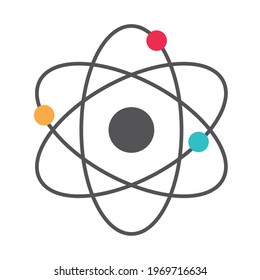 icono aislado de molécula de átomo de ciencia