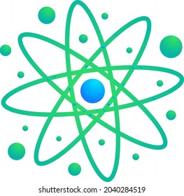 the science atomic reaction vector icon