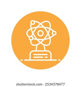 Wissenschaft verleiht Vektorgrafik Outline Cricle Design Symbol. Auszeichnungen Symbol auf weißem Hintergrund EPS 10 Datei