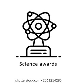 Science awards Vector Outline Icon. Eps 10 File