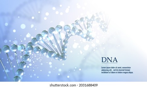 Science Background With Abstract DNA Helix. Science Concept For Cosmetic Or Healthcare, Medical, Biotechnology Or Chemistry.	