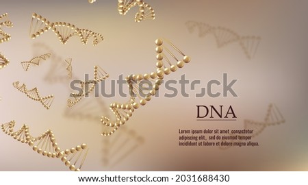 Science background with abstract DNA helix. Science Concept for cosmetic or healthcare, medical, biotechnology or chemistry.	