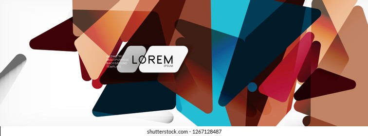 Science background. Abstract triangle pattern. Vector abstract geometric template design