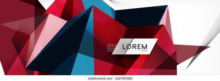 Science background. Abstract triangle pattern. Vector abstract geometric template design