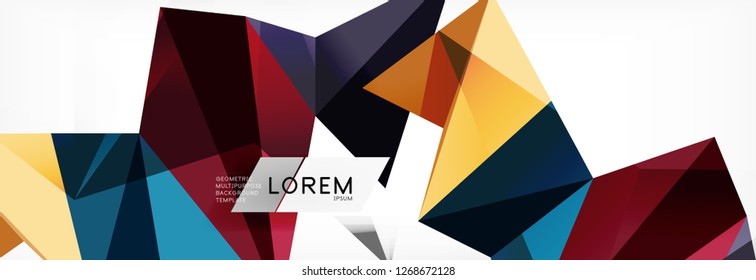 Science background. Abstract triangle pattern. Vector abstract geometric template design
