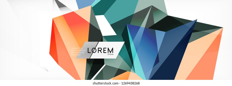 Science background. Abstract triangle pattern. Vector abstract geometric template design