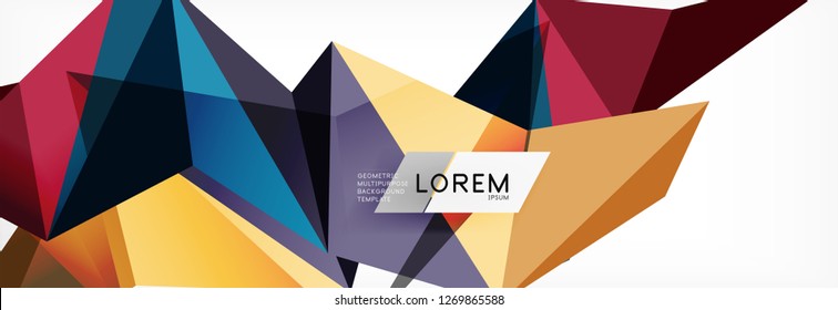 Science background. Abstract triangle pattern. Vector abstract geometric template design