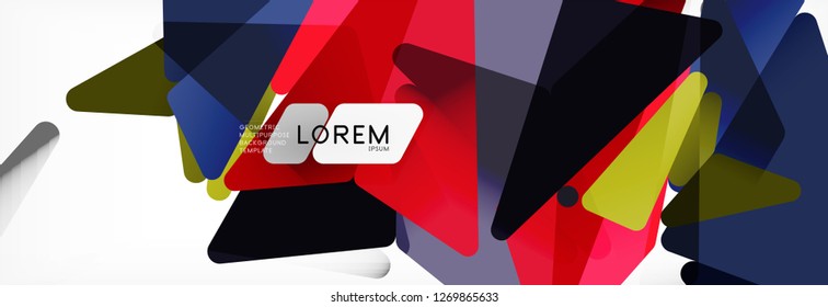 Science background. Abstract triangle pattern. Vector abstract geometric template design