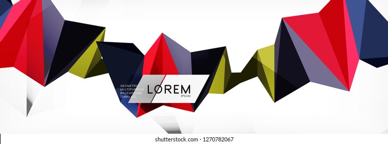 Science background. Abstract triangle pattern. Vector abstract geometric template design