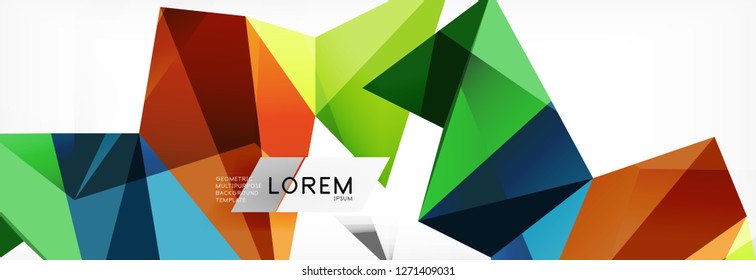 Science background. Abstract triangle pattern. Vector abstract geometric template design