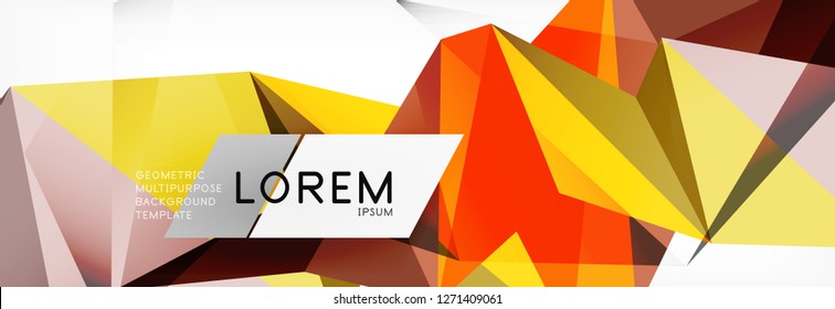 Antecedentes científicos. Patrón triangular abstracto. Diseño de plantilla geométrica abstracta vectorial