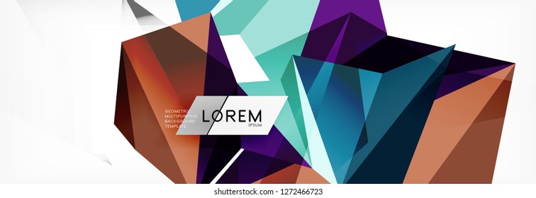 Science background. Abstract triangle pattern. Vector abstract geometric template design