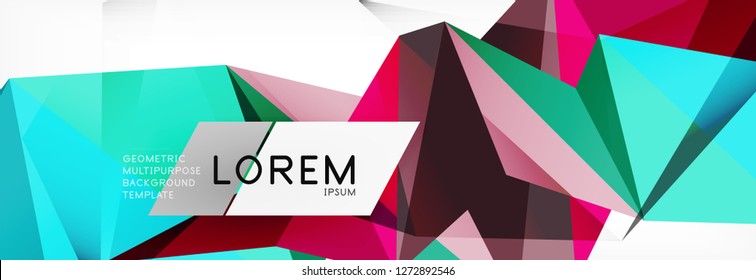 Science background. Abstract triangle pattern. Vector abstract geometric template design