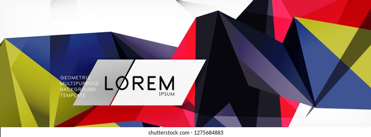 Science background. Abstract triangle pattern. Vector abstract geometric template design