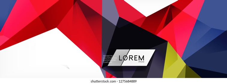 Science background. Abstract triangle pattern. Vector abstract geometric template design