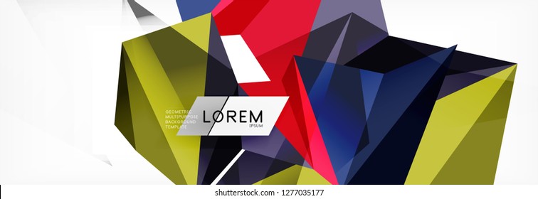 Science background. Abstract triangle pattern. Vector abstract geometric template design