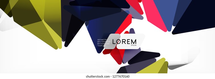 Science background. Abstract triangle pattern. Vector abstract geometric template design