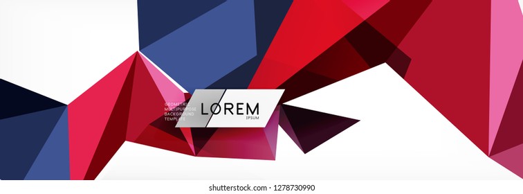 Science background. Abstract triangle pattern. Vector abstract geometric template design