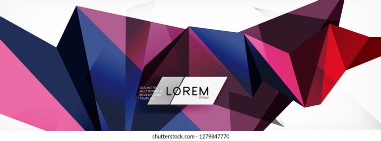 Science background. Abstract triangle pattern. Vector abstract geometric template design