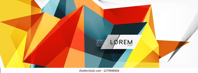 Science background. Abstract triangle pattern. Vector abstract geometric template design