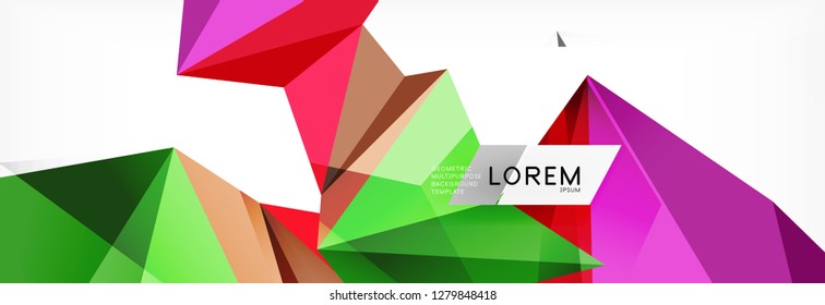 Science background. Abstract triangle pattern. Vector abstract geometric template design