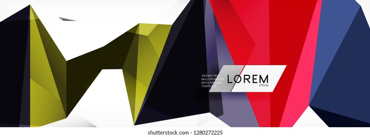 Science background. Abstract triangle pattern. Vector abstract geometric template design