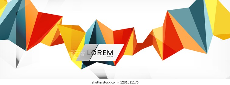 Science background. Abstract triangle pattern. Vector abstract geometric template design