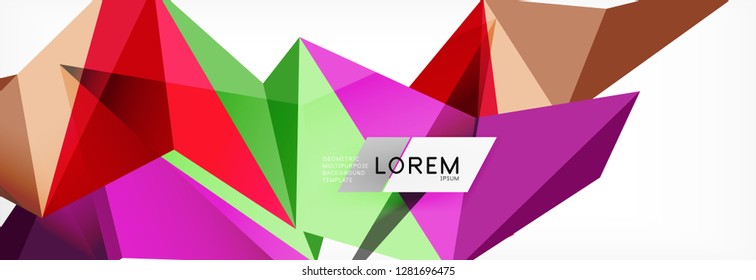 Science background. Abstract triangle pattern. Vector abstract geometric template design