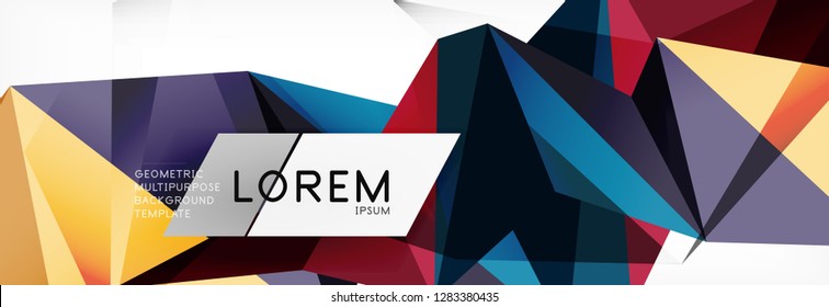 Science background. Abstract triangle pattern. Vector abstract geometric template design