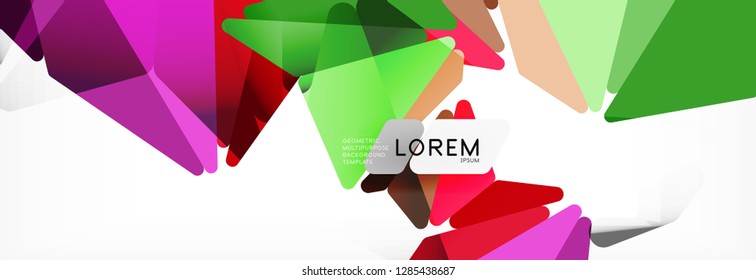 Science background. Abstract triangle pattern. Vector abstract geometric template design