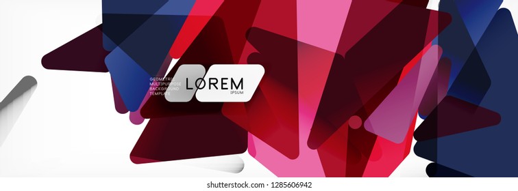 Science background. Abstract triangle pattern. Vector abstract geometric template design