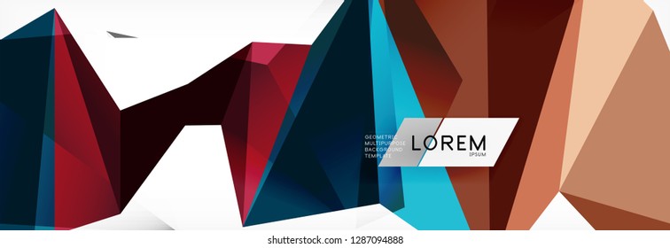 Science background. Abstract triangle pattern. Vector abstract geometric template design