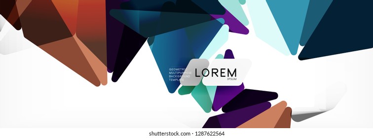 Science background. Abstract triangle pattern. Vector abstract geometric template design