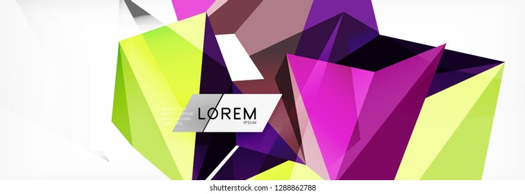 Science background. Abstract triangle pattern. Vector abstract geometric template design