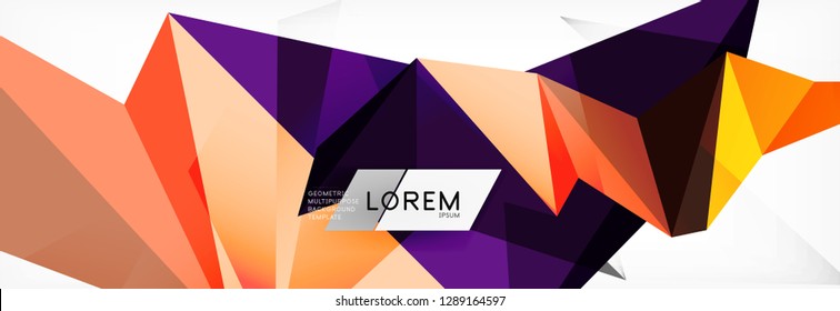 Science background. Abstract triangle pattern. Vector abstract geometric template design
