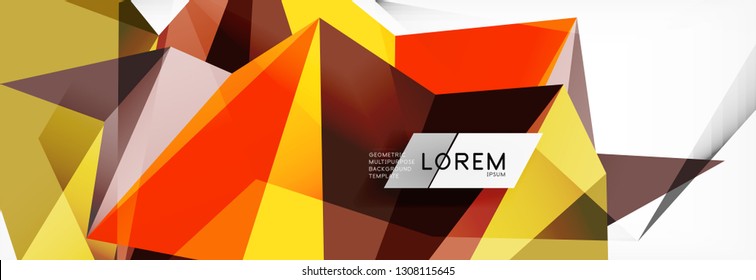 Science background. Abstract triangle pattern. Vector abstract geometric template design