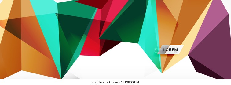 Science background. Abstract triangle pattern. Vector abstract geometric template design