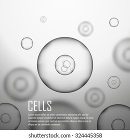 Science background with cells for presentation, vector eps 10