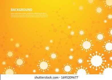 wissenschaftlicher Hintergrund, Coronavirus-Hintergrund COVID-19 Vektorillustration, EPS10