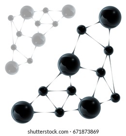 Science background with molecules and atoms. Molecular structure, abstract background