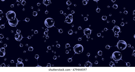 Science background with molecules and atoms, seamless pattern. Business teamwork concept. Vector illustration template and banners, wallpaper, flyers, invitation, posters, brochure, voucher discount.